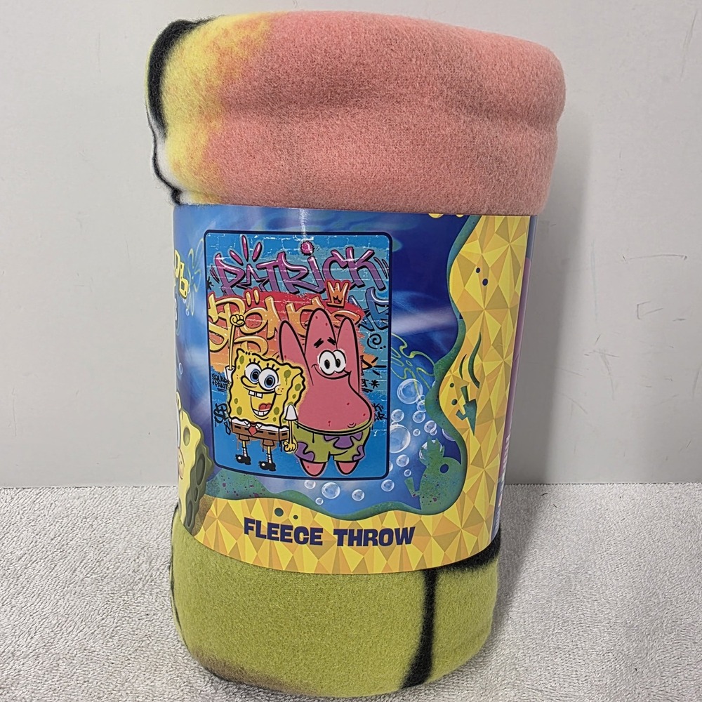 Nickelodeon SpongeBob SquarePants Fleece Throw Blanket Patrick 45x60 New